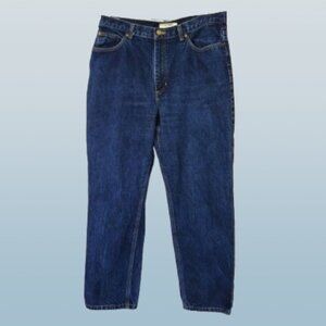 NWOT Jones Sport Cotton Dk Blue Denim Straight Leg Jeans - 16